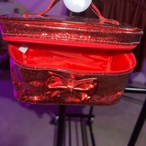 Red Glitter Bow Women Bag